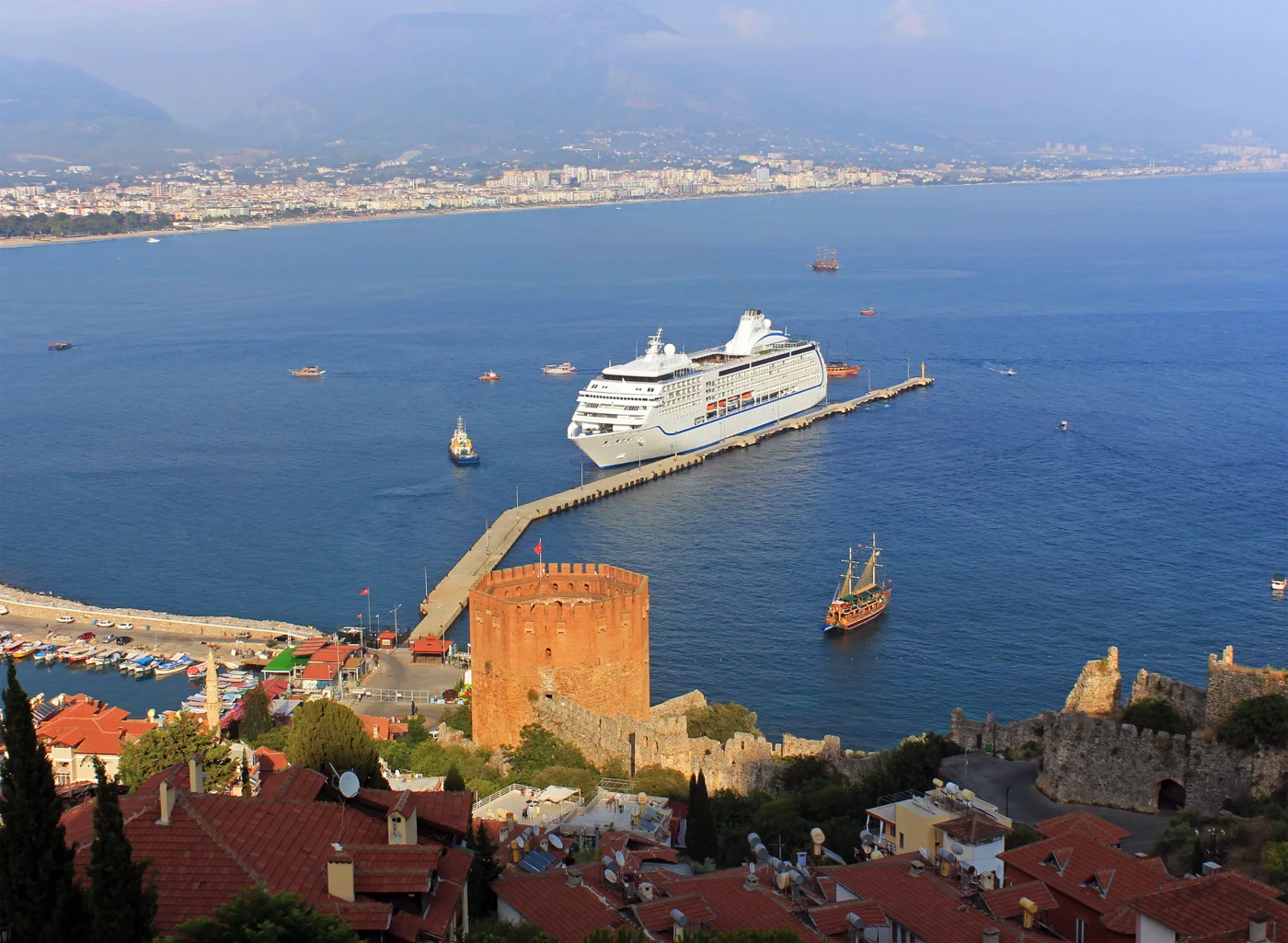 Alanya Red Tower and harbour